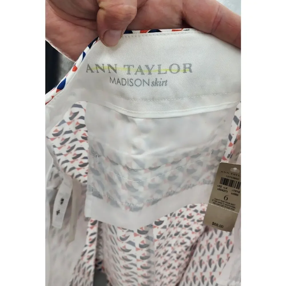 New NWT‎ Ann Taylor Geometric Shaped The Maddison Skirt 4